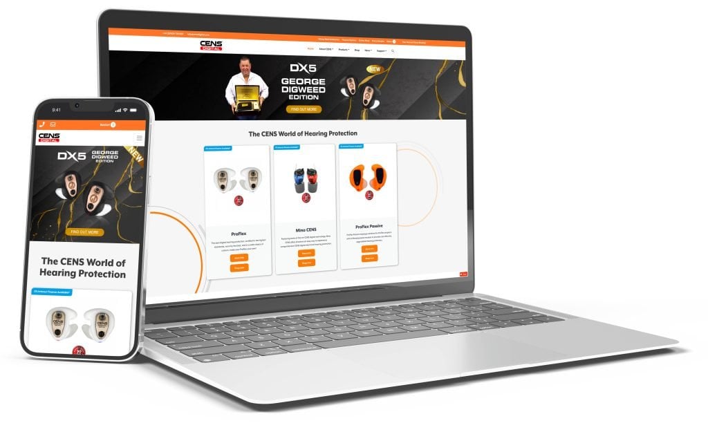 CENS website on macbook and mobile